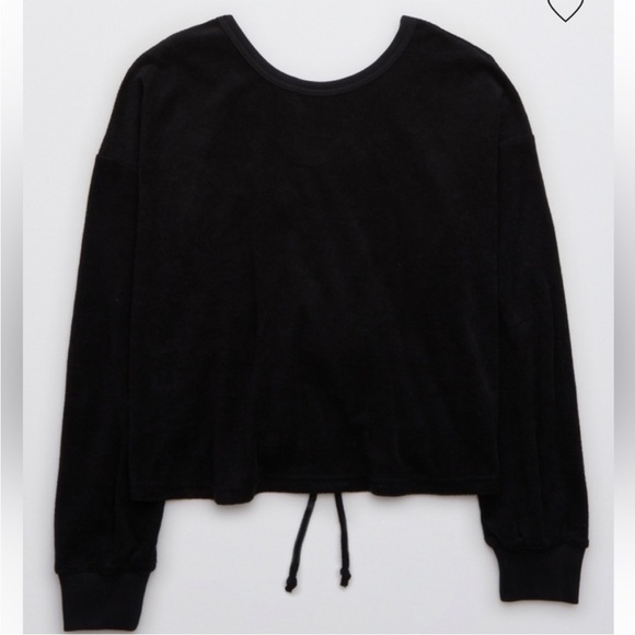 aerie Terry Cloth Cinched Sweater - Picture 5 of 6